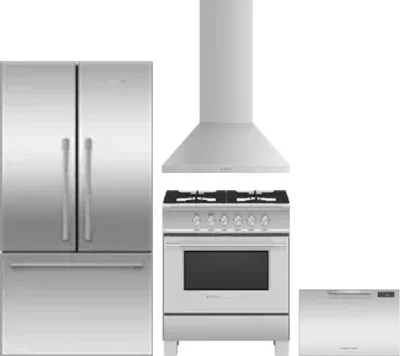 4 Piece Package Includes Refrigerator, Range, Hood And Dishwasher